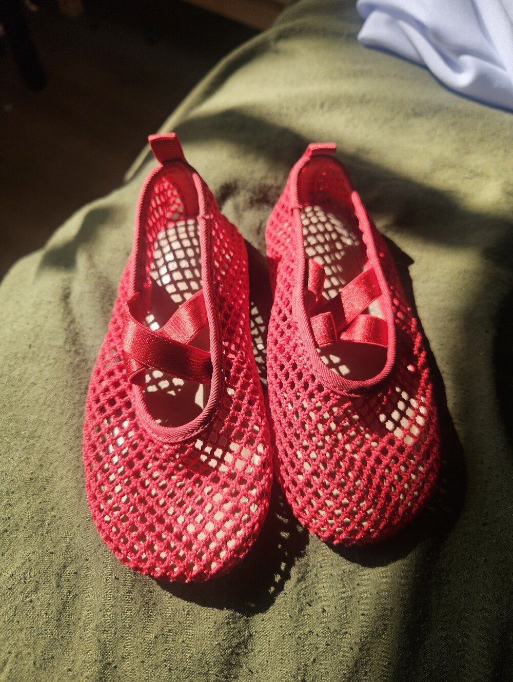 Zara Knitted Ballet Flats Size 23